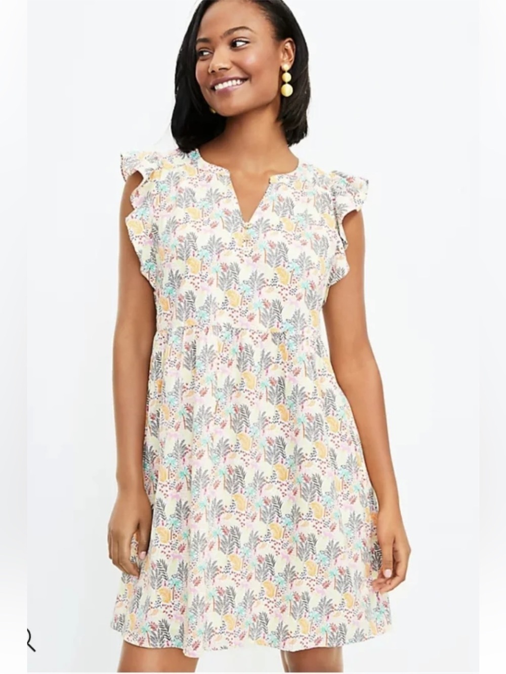 LOFT Tropical Print Paradise Dress